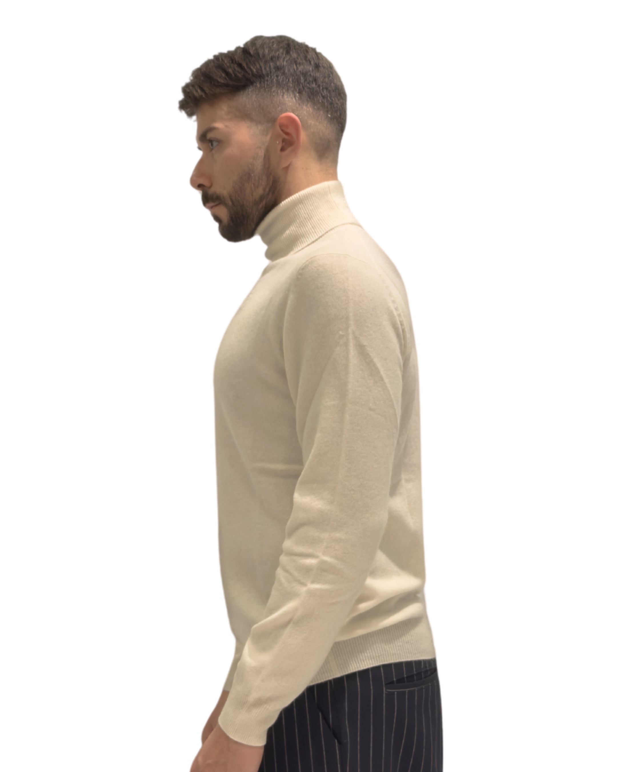 Maglia 100% Cashmere Collo Alto