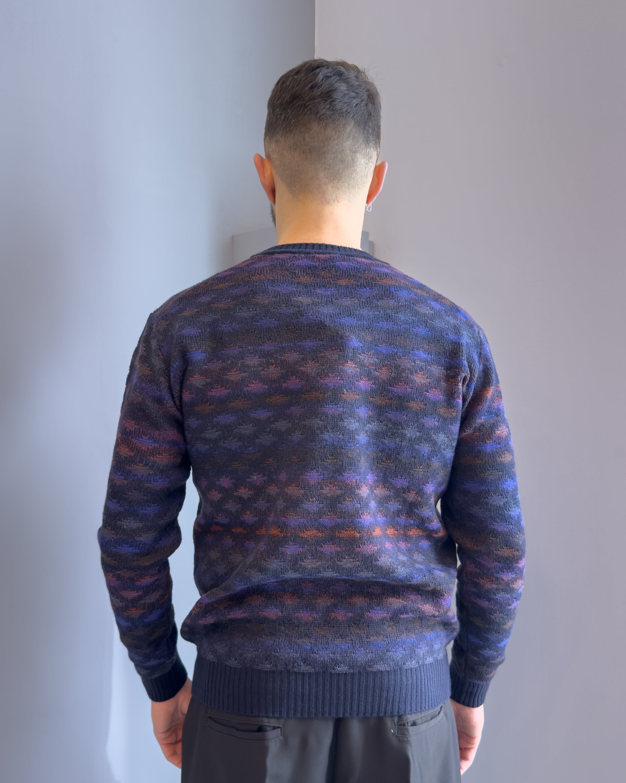 Maglia Glave Uomo in lana & alpaca vestibilità regular BLU