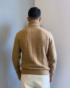 Maglia Oslo collo alta lana & alpaca vestibilità regular TORTORA