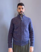 Cardigan Sheffield con zip melange vestibilità regular VIOLA