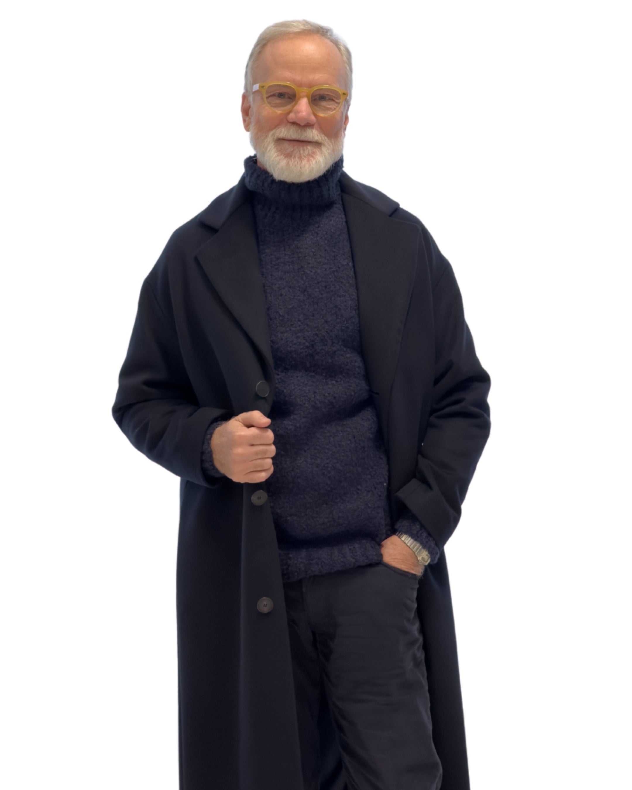 Cappotto Germania lana & cashmere vestibilità over BLU