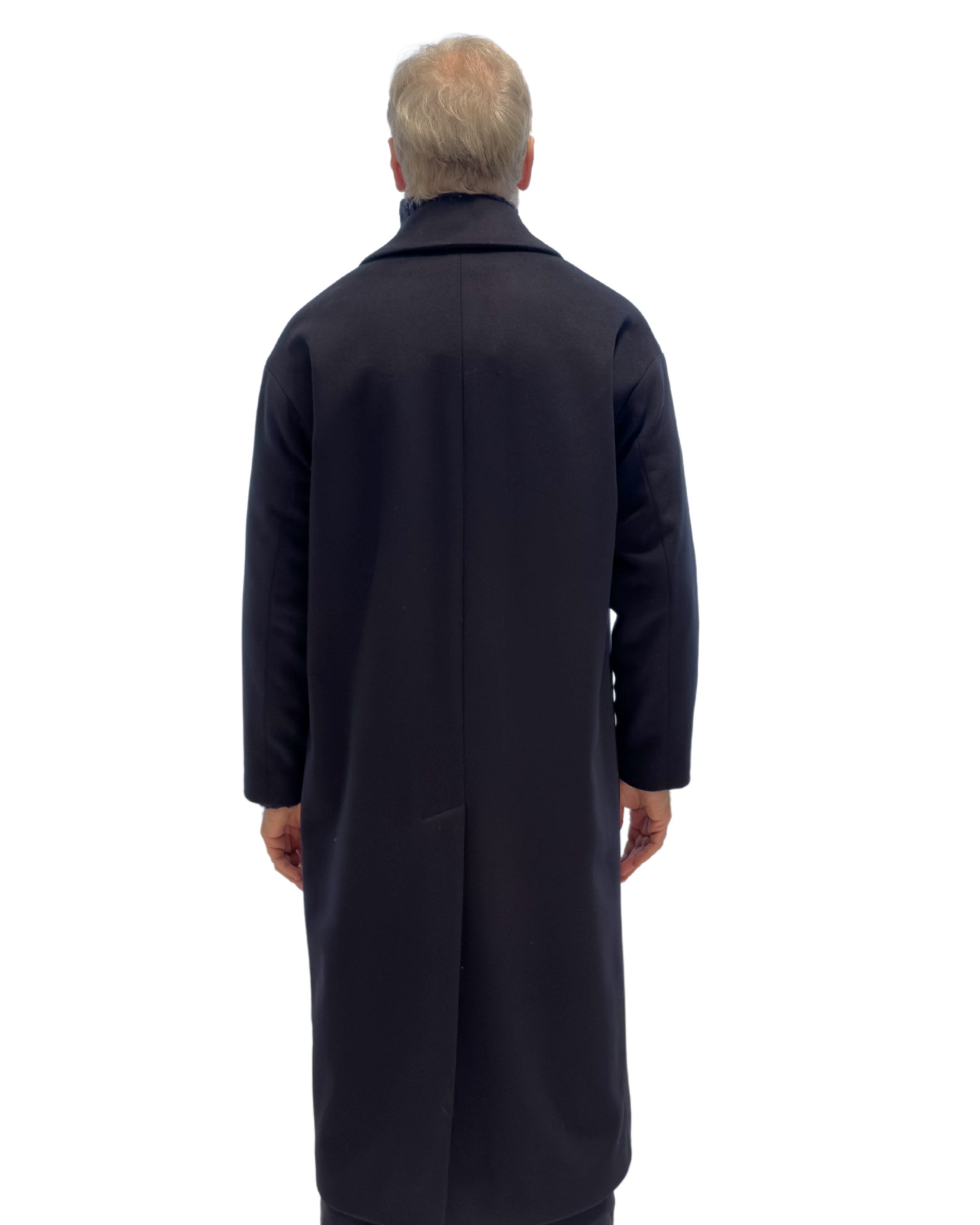 Cappotto Germania lana & cashmere vestibilità over BLU