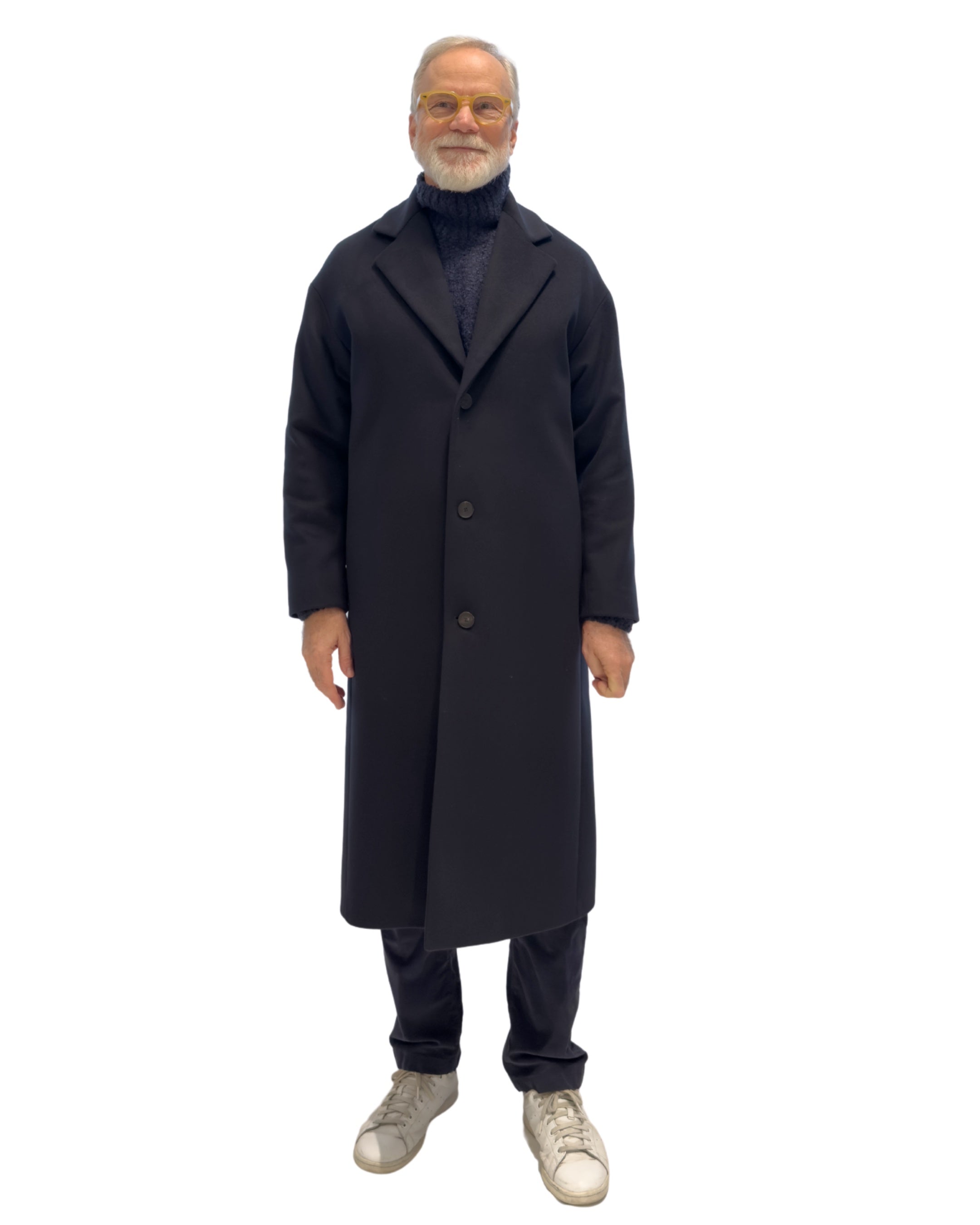 Cappotto Germania lana & cashmere vestibilità over BLU