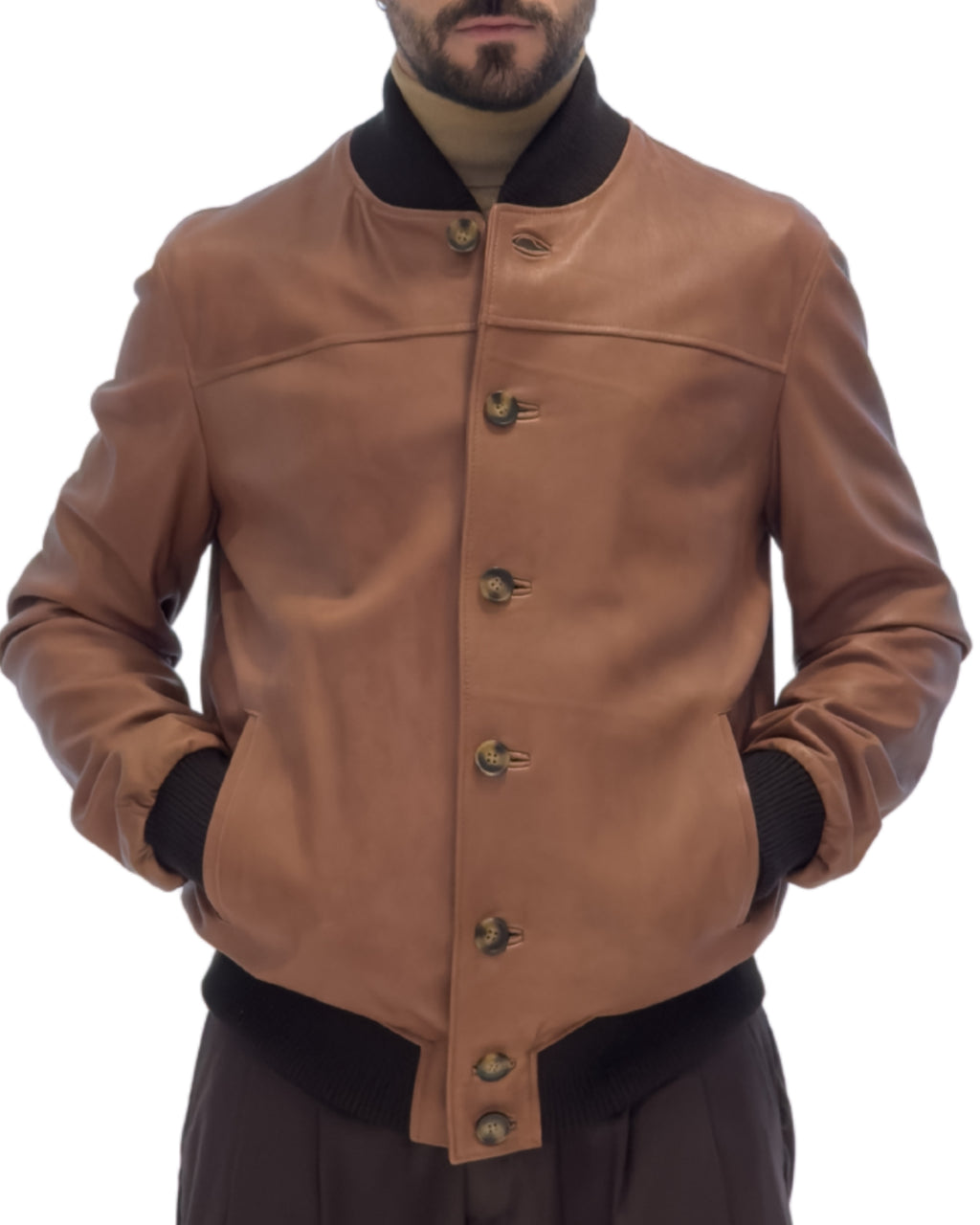 Bomber in Pelle Cognac - Concia Vegetale Limited Edition