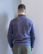 Cardigan Sheffield con zip melange vestibilità regular VIOLA