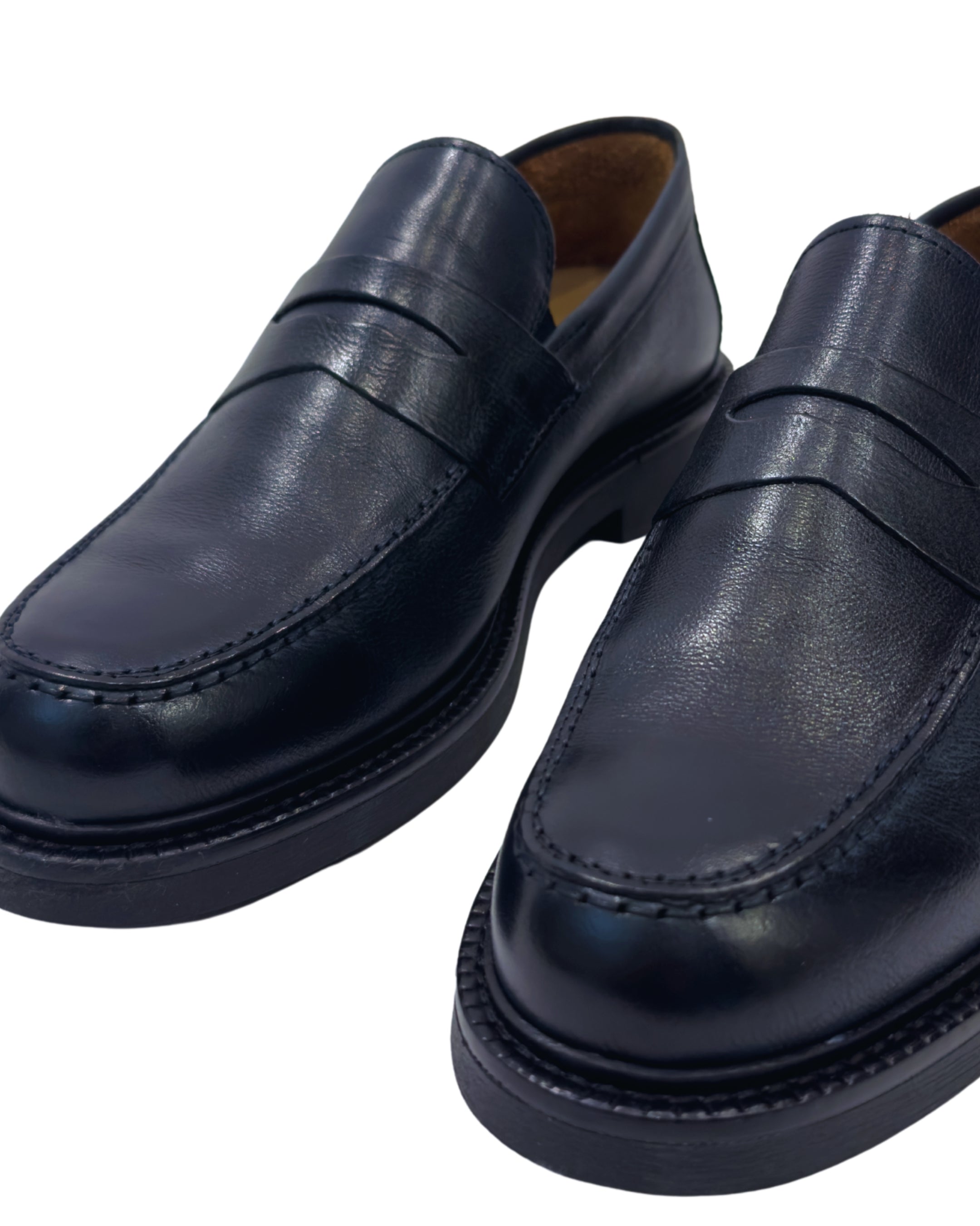 College in Pelle di Bufalo Blu