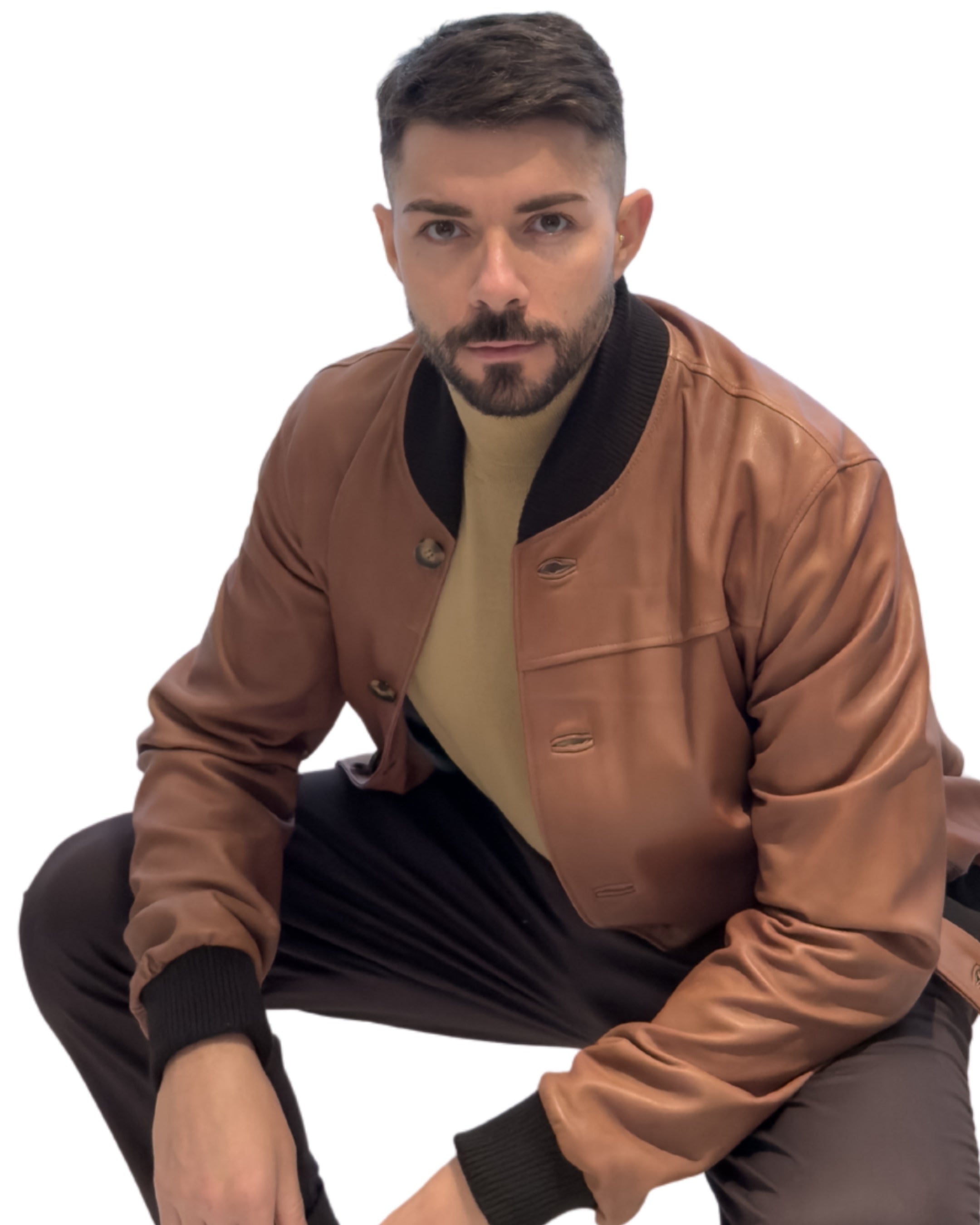 Bomber in Pelle Cognac - Concia Vegetale Limited Edition