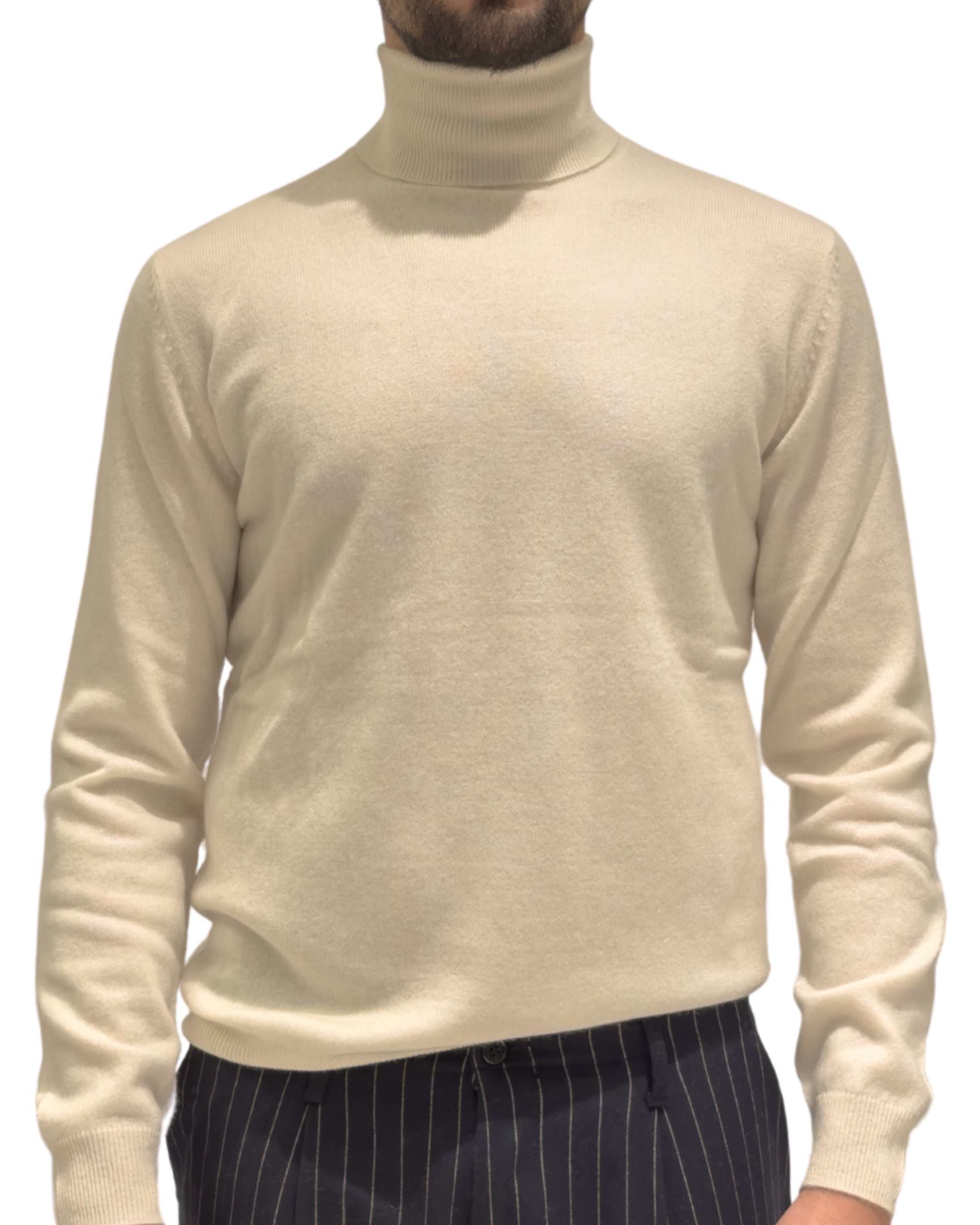 Maglia 100% Cashmere Collo Alto