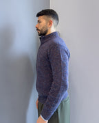 Cardigan Sheffield con zip melange vestibilità regular VIOLA