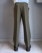 Pantalone Montecarlo a palazzo vestibilità regular  VERDE